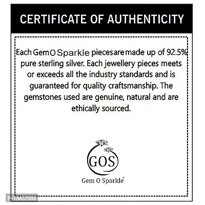 Gem O Sparkle 925 Sterling Silver Styling Hook Drop Design Earring For Women Girls-thumb3