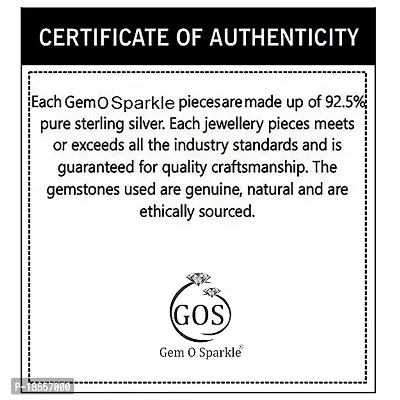 Gem O Sparkle Natural Gemstone Square Shape Stud 925 Sterling Silver Earrings for Women  Girls-thumb5