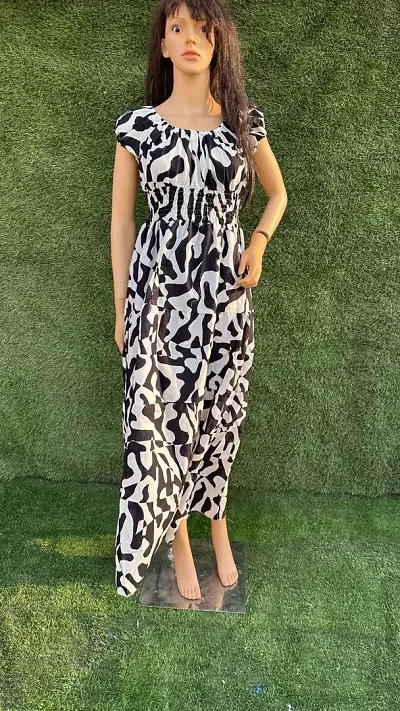 Printed Cotton Maxi Dress For Women