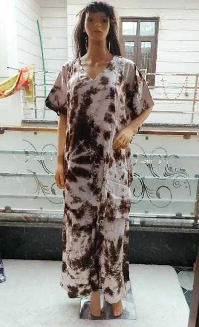 Rayon Kaftan Kurta With Bottom Wear Set