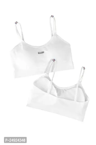 Women Cotton Everyday Lightly Padded Wire Free Bra (White)-thumb0