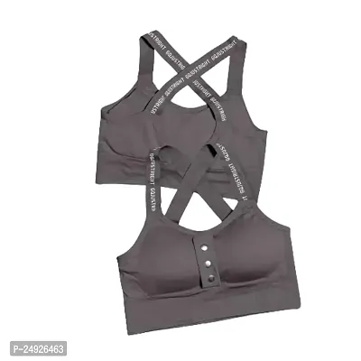 Under Secret Women Everyday Lightly Padded Sports Bra (Grey)