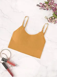 Women Cotton Everyday Lightly Padded Wire Free Bra Free Size (Yellow-Green)-thumb3