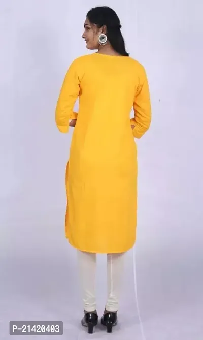 Elegant Rayon Yellow Solid Round Neck Maternity Feeding Kurta For Women-thumb2