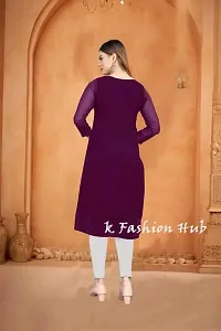 Solid Kurti (Medium, Wine)-thumb3