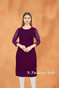 Solid Kurti (Medium, Wine)-thumb1