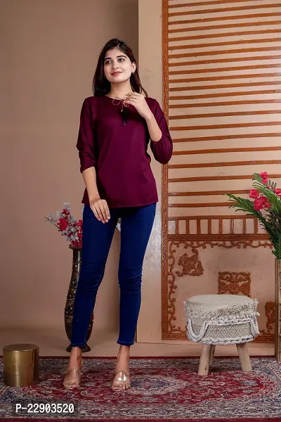 Trendy Women Top Maroon-thumb2