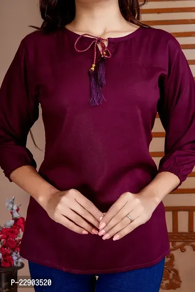 Trendy Women Top Maroon-thumb3