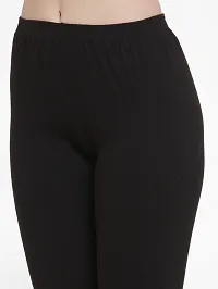 Lycra Leggings For Women (Black)-thumb1