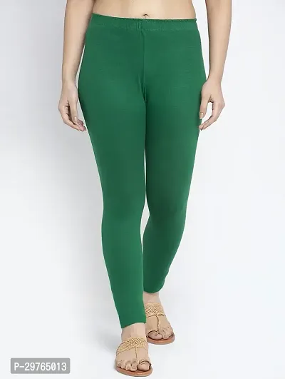 Lycra Leggings For Women (Green)-thumb0