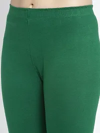 Lycra Leggings For Women (Green)-thumb2