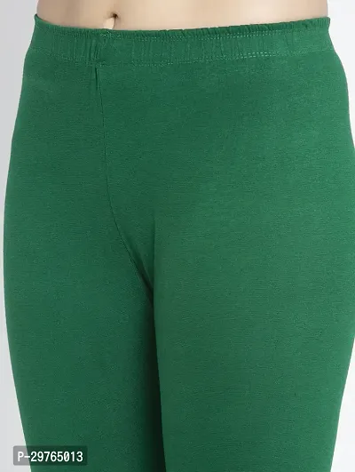 Lycra Leggings For Women (Green)-thumb3