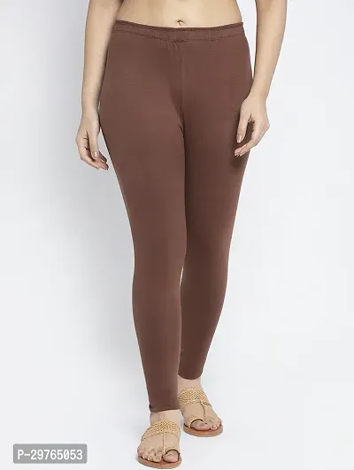 Lycra Leggings For Women (Brown)