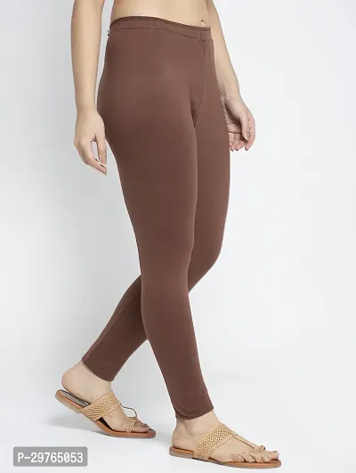 Lycra Leggings For Women (Brown)-thumb3