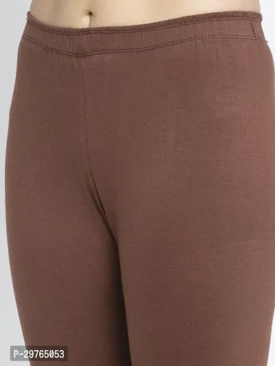 Lycra Leggings For Women (Brown)-thumb2