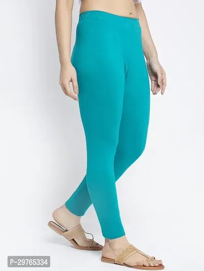 Lycra Leggings For Women (Turquoise)-thumb2