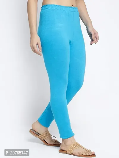 Lycra Leggings For Women (Sky Blue)-thumb3