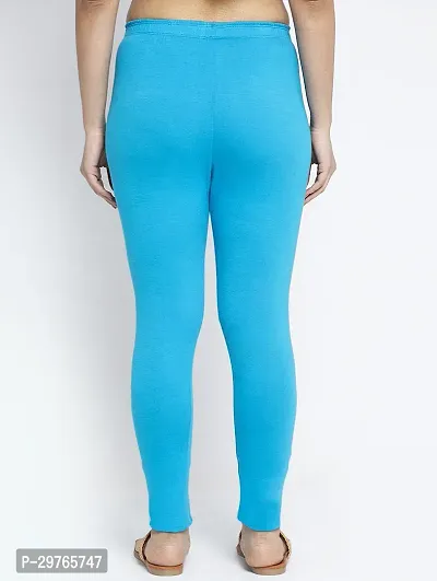 Lycra Leggings For Women (Sky Blue)-thumb2