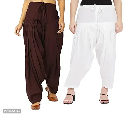 Stylish Cotton Solid Comfy Patiala Pack of 2