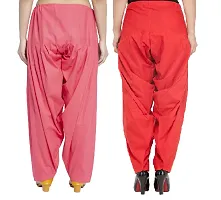 Solid  Cotton Patiala Combo Pack of 2 Peach/Red (Combo Pack of 2)-thumb2