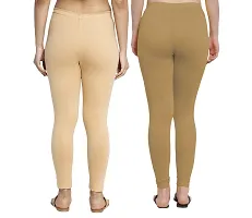 Women Ankle Length Leggings Combo Pack Of 2 (Skin Light/Skin Dark)-thumb2