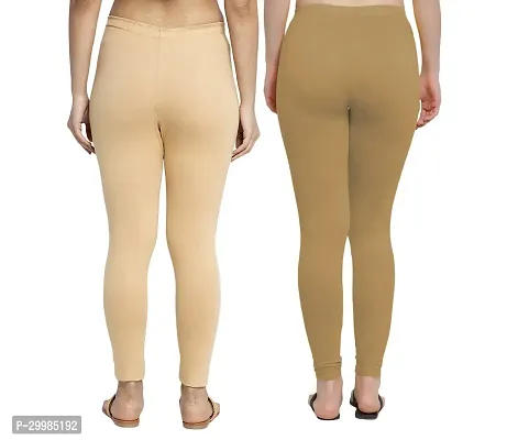 Women Ankle Length Leggings Combo Pack Of 2 (Skin Light/Skin Dark)-thumb3