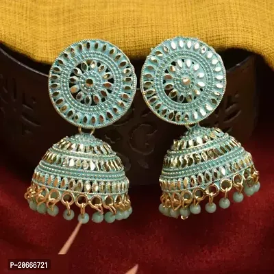 Fancy Sky Blue earring Jhumki-thumb0