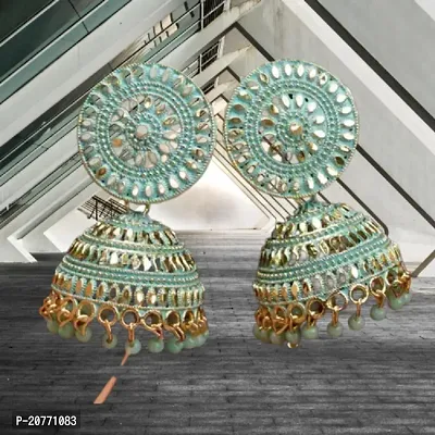 Sea Green Earing Beautiful Jhumka