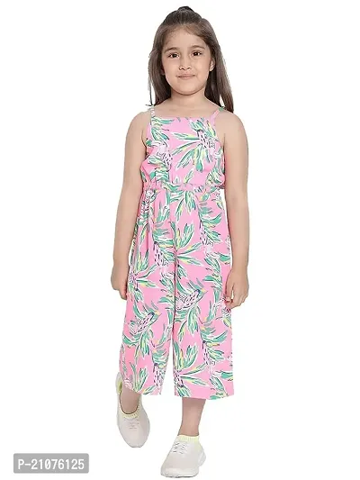 Fabulous Multicoloured Polyester Printed Basic Jumpsuit For Girls-thumb0