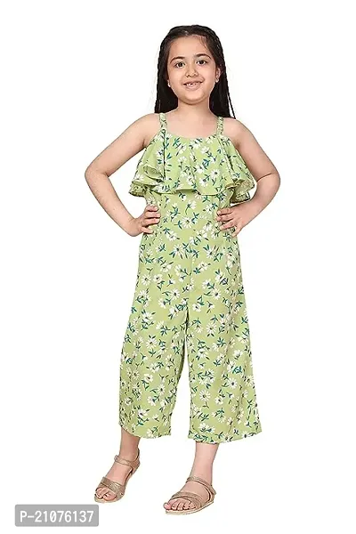 Fabulous Multicoloured Cotton Printed Basic Jumpsuit For Girls-thumb0