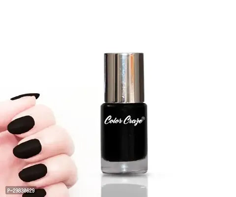 Color Craze Waterproof Nail Paint Color  Black 301