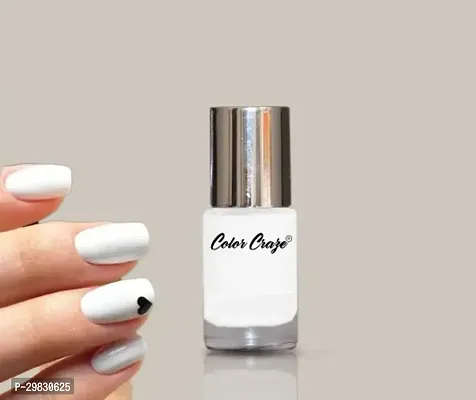 Color Craze Waterproof Nail Paint Color  White 350