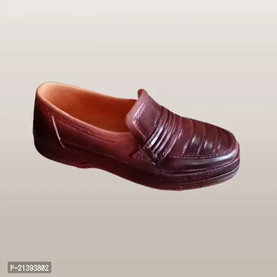 Stylish Brown Synthetic Solid Loafers For Men