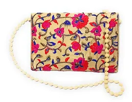 UNIQUE PRODUCT EMBROIDERED (Hand Made) Pink Multi-Colored Envelope Clutch/Sling Bag-thumb1