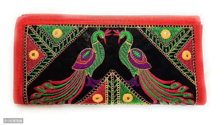 UNIQUE PRODUCT Women's Peacock Design Without Handle Clutch-thumb0