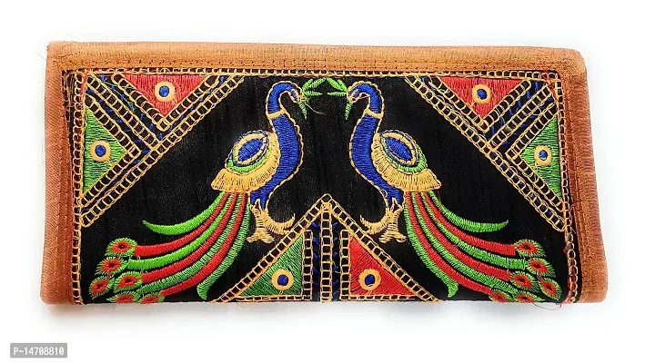 Women's Peacock Design Without Handle Clutch-thumb0