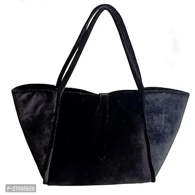 Stylish Black Artificial Leather Solid Handbags For Women-thumb0