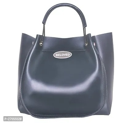 Stylish Grey Artificial Leather Solid Handbags For Women