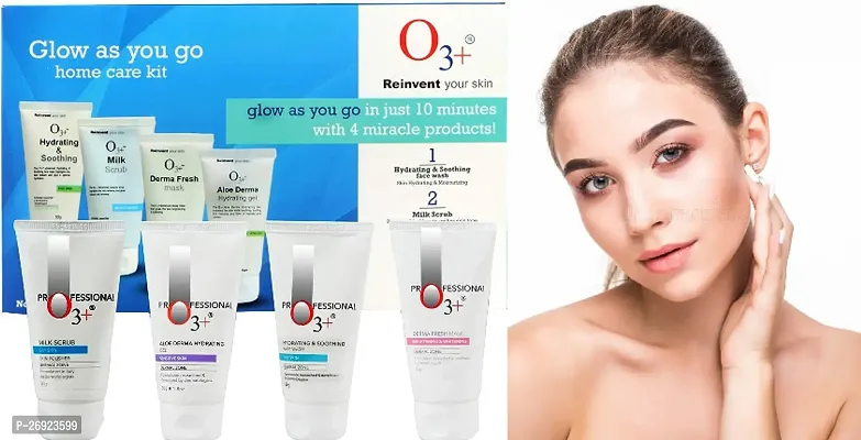 O 3+REINVENT YOUR SKIN DIAMOND TUBE GLOW  FACIAL KIT FOR GLOWING SKIN PACK OF 1