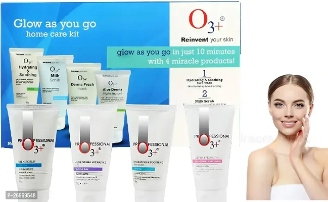 O 3+REINVENT YOUR SKIN DIAMOND TUBE GLOW  FACIAL KIT FOR GLOWING SKIN PACK OF 1