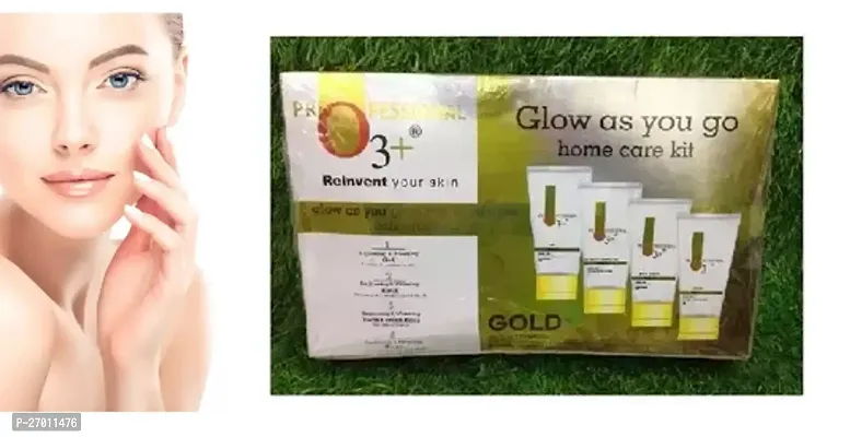 ~O 3+SKIN GOLD TUBE FACIAL KIT FOR GLOWING SKIN