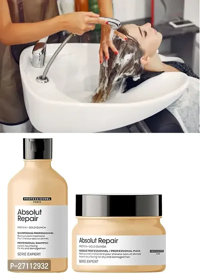 new absolut repair hair mask  + shampoo pack of 1