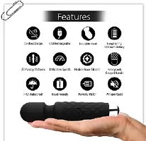 Personal Massager for Women | Full Body Electric Massager | 10 Vibration Speeds and Patterns | USB Rechargeable Handheld Massager | Waterproof, Medical Grade Silicone (Multicolour)-thumb1