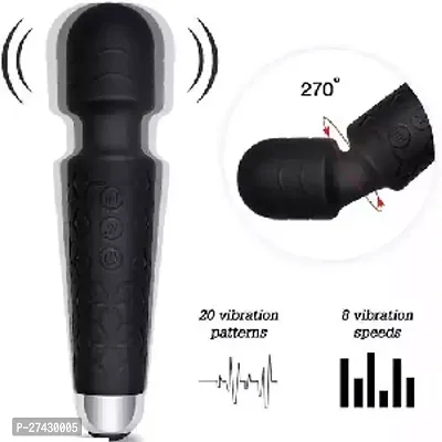 Full Body Electric Massager | 10 Vibration Speeds and Patterns | USB Rechargeable Handheld Massager | Waterproof, Medical Grade Silicone-thumb0