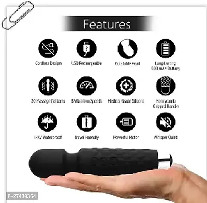 Waterproof Vibration Pain Relief Rechargeable Handheld Machine for Women, Multicolor-thumb2