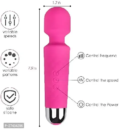 Body Massager for Women and Men / Handheld Waterproof Vibrate Wand Massage Machine with 20 Vibration Modes - 8 Speeds, Battery Powered, Full Body-thumb2