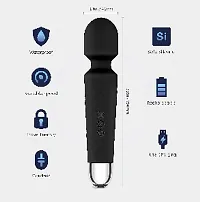 Battery Powered Waterproof Rechargeable Personal Body Massager for Women, Cordless Handheld Wand Vibrate Machine, 20 Vibration Modes 8 Speed Patterns, Perfect for Pain Relief Massage-thumb1