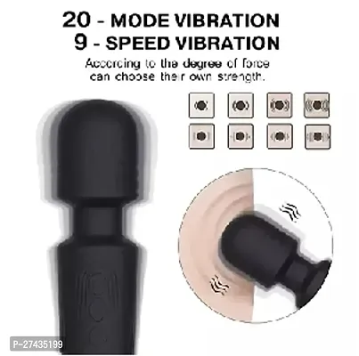 Rechargeable Body Massager for Women and Men/Handheld Waterproof Vibrate Wand Massage Machine with 20 Vibration Modes - 8 Speeds, Battery Powered, Full Body Massager-thumb0