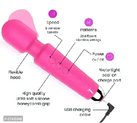 vibrator Magic wand Female sex toy Massager for Women with 20 Modes and 8 Speed of Vibration-thumb2