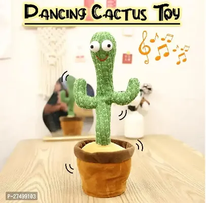 BULLSTORM Best Buy Dancing Cactus Toy Talking Cactus Toy Singing + Recording + Dance +  (Multicolor)-thumb0